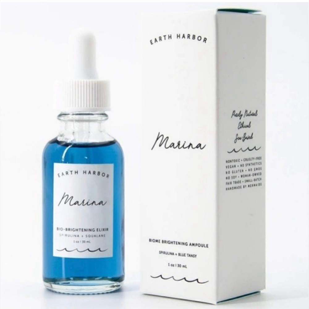 NIB Marina Biome Brightening Ampoule - Blue. 1 oz. Brightness & Balances Skin.